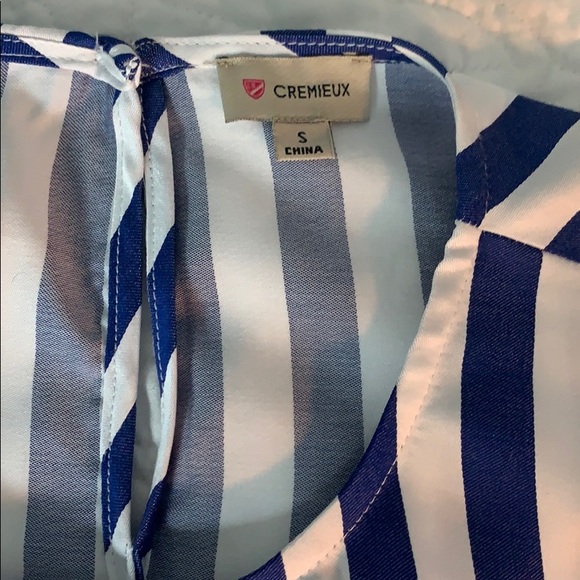 Cremieux Top- Size S- Blue and White Striped - Picture 5 of 5